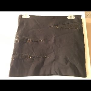 Black sequin mini-skirt